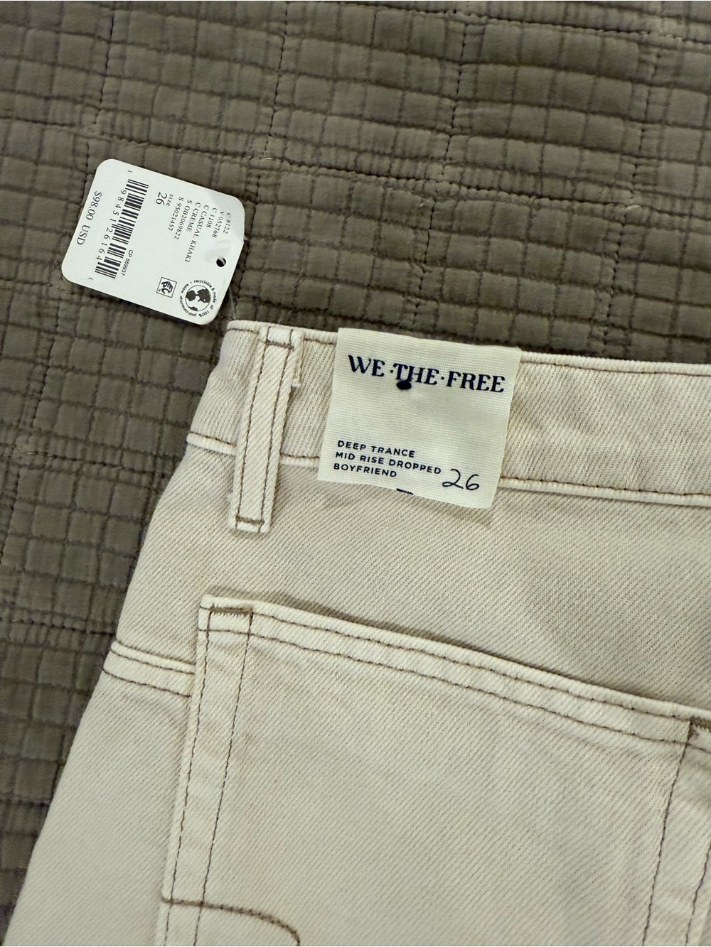 We The Free Cream High-Rise Wide Leg Jeans - Picture 4 of 5